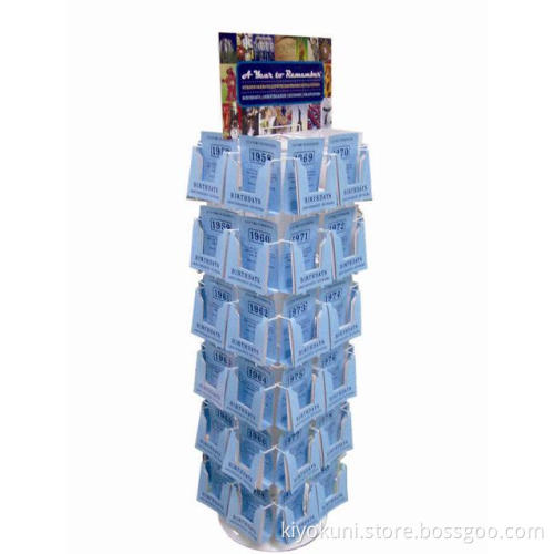Advertising Equipment Book Retail Store Metal Freestand Rotating Newspaper Greeting Card Display Stand